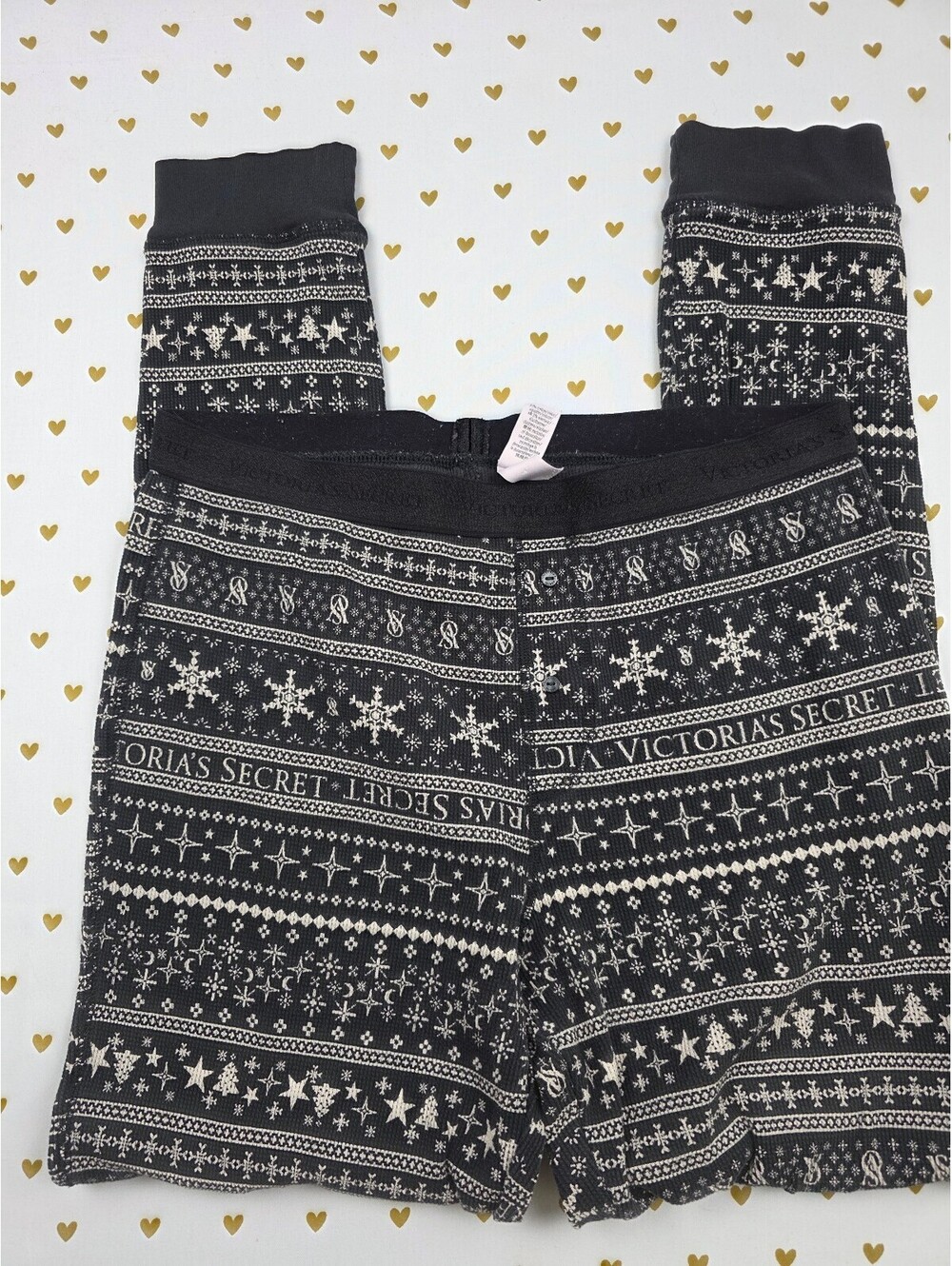 Victorias Secret Thermal Stretch Stripe Large Sleep Pants Pajama PJ Bottoms